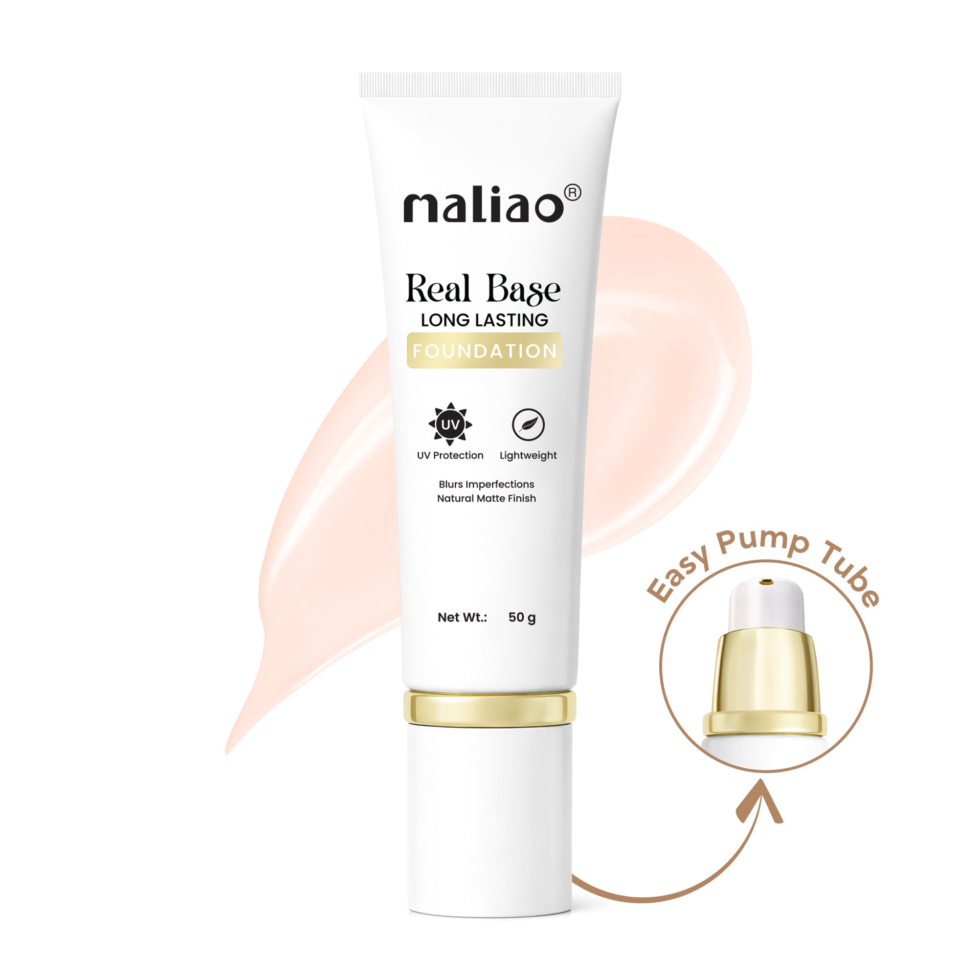 Maliao Color Match Long-Lasting Makeup Base Foundation Face