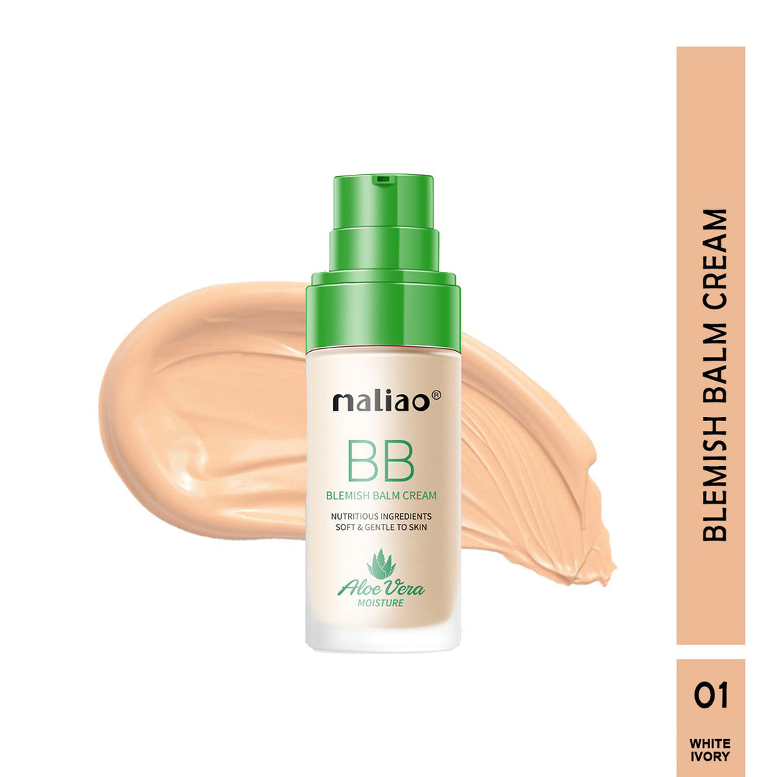 Maliao Aloe Vera BB Blemish Balm Foundation - Moisture, Nourish, and Perfect Maliao Professional Makeup