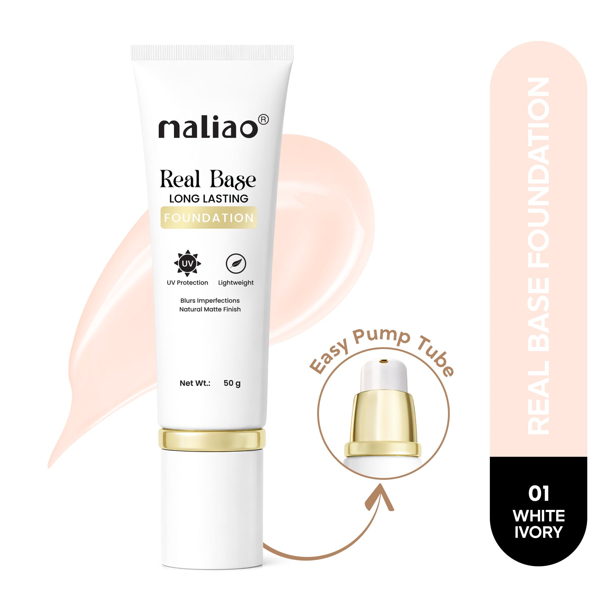 Maliao Color Match Long-Lasting Makeup Base Foundation Face