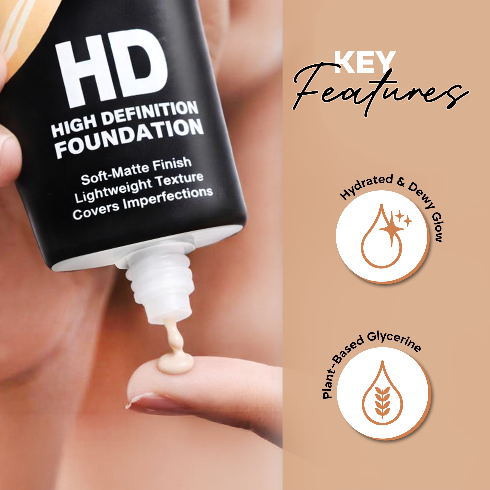 Maliao HD High Definition Oil-Free Foundation Face