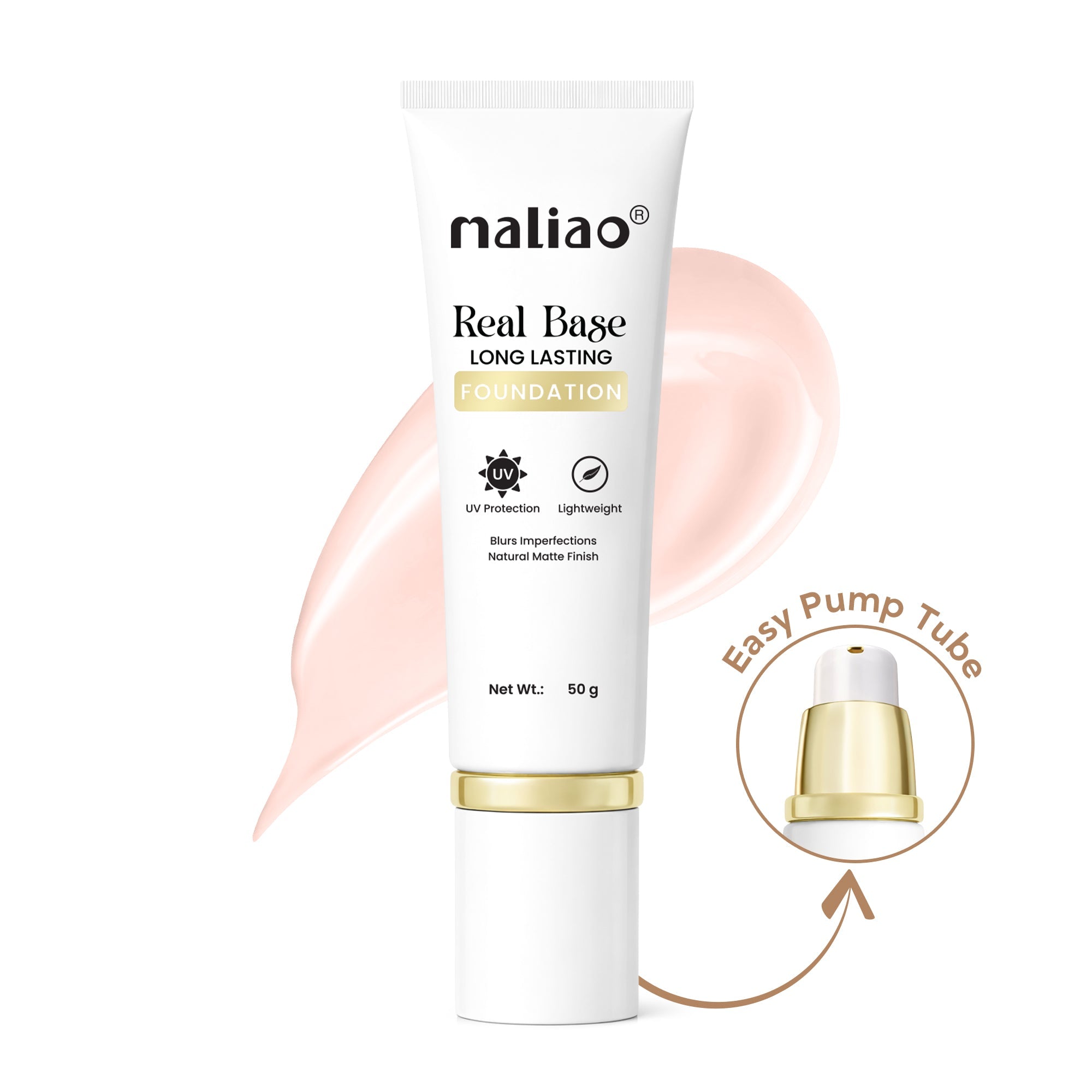 Maliao Color Match Long-Lasting Makeup Base Foundation Face