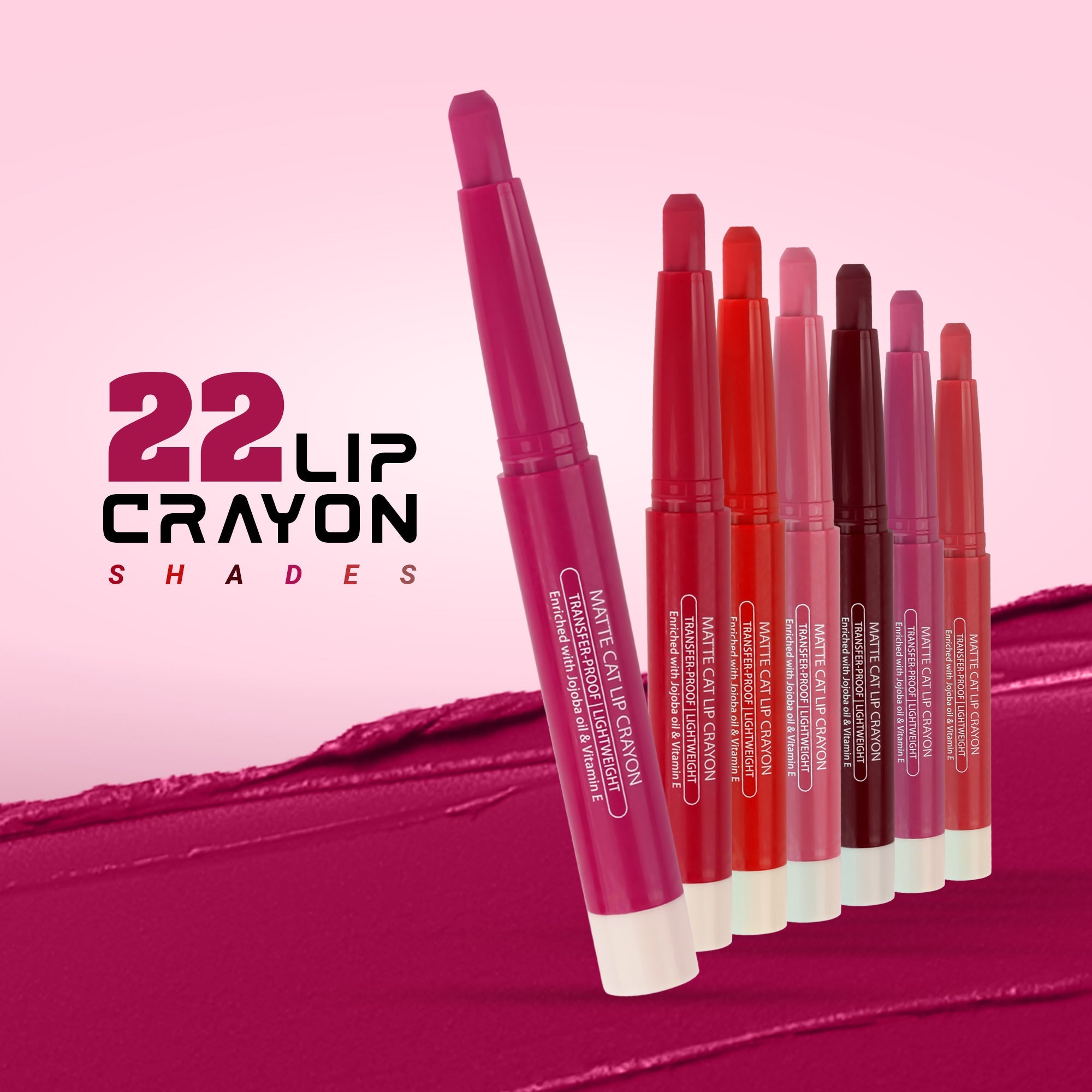 Maliao Matte Cat Lip Crayon - Transfer-Proof & Lightweight Long-Lasting Color Lip