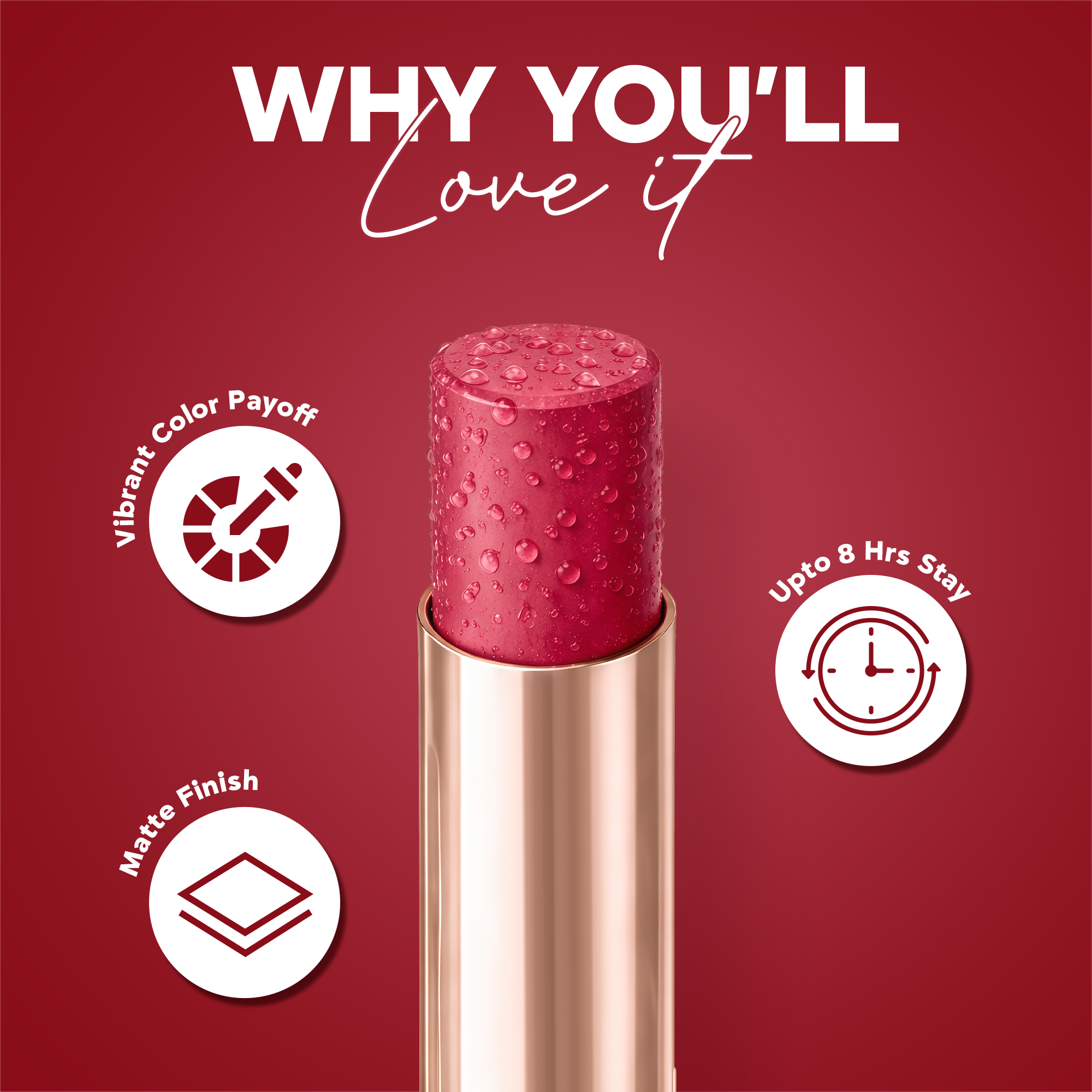 Maliao Super Non-Transfer Lipstick - Long-Lasting Matte Finish, Smudge-Proof Formula