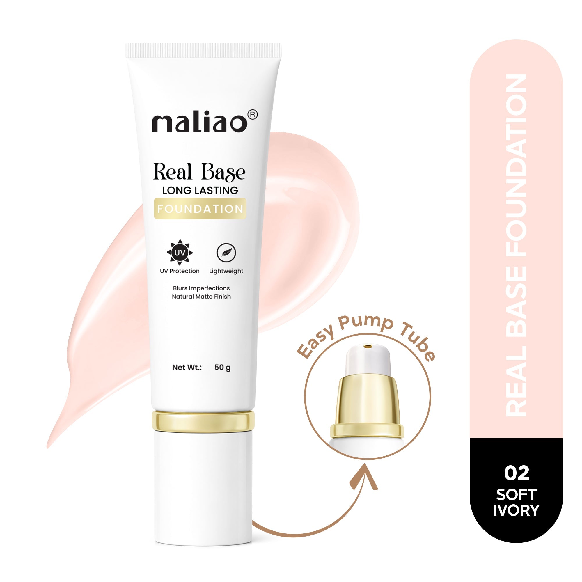 Maliao Color Match Long-Lasting Makeup Base Foundation Face