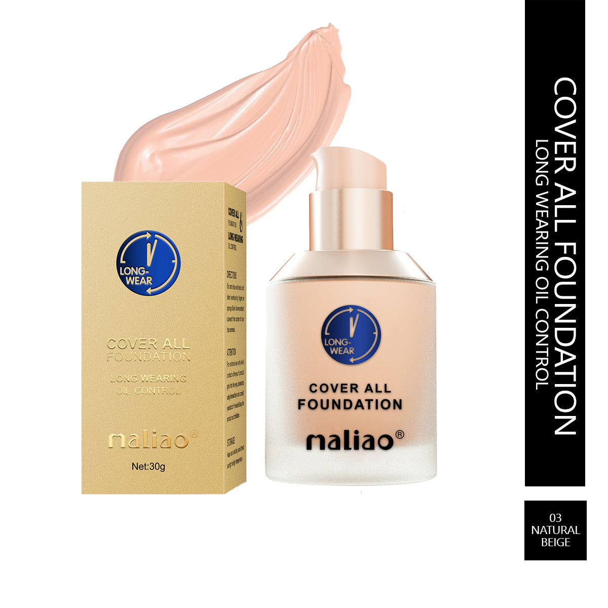 Maliao Cover All Foundation - Long-Wearing Oil Control for Flawless Beauty - Maliao Makeup