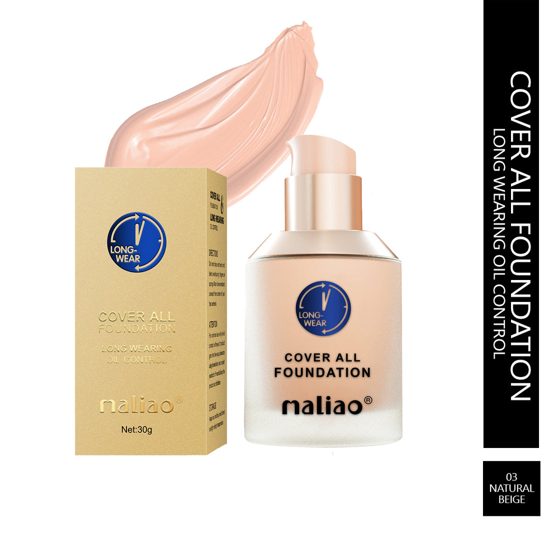 Maliao Cover All Foundation - Long-Wearing Oil Control for Flawless Beauty - Maliao Makeup