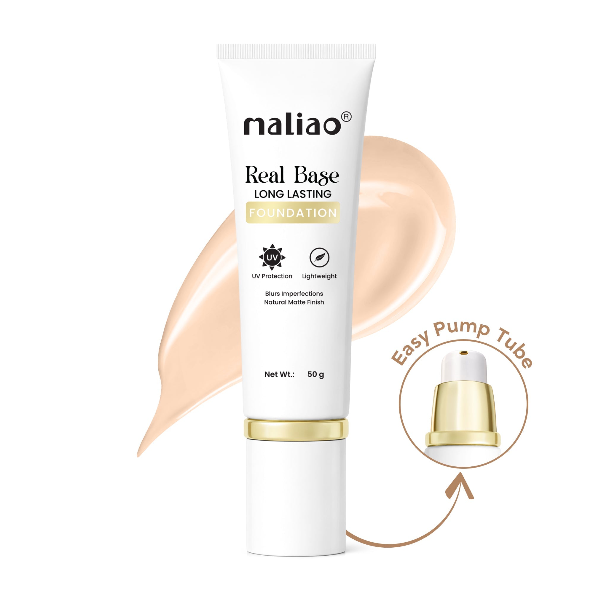 Maliao Color Match Long-Lasting Makeup Base Foundation Face