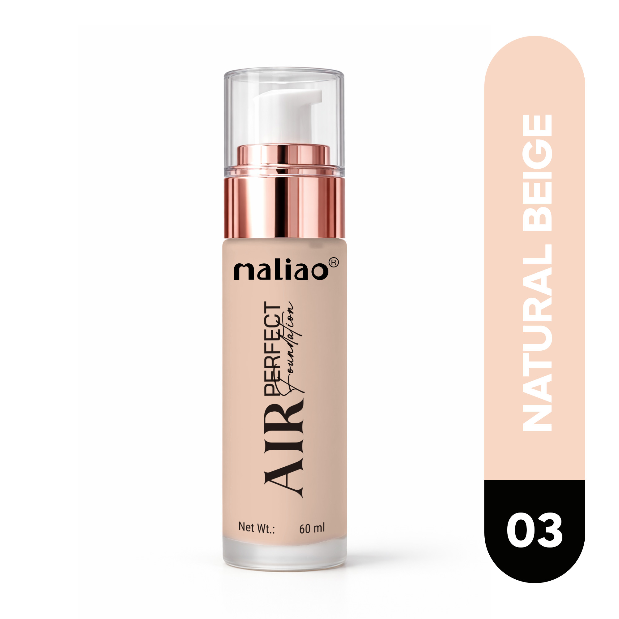 Maliao High Coverage Waterproof Base Foundation - Flawless All-Day Wear Face