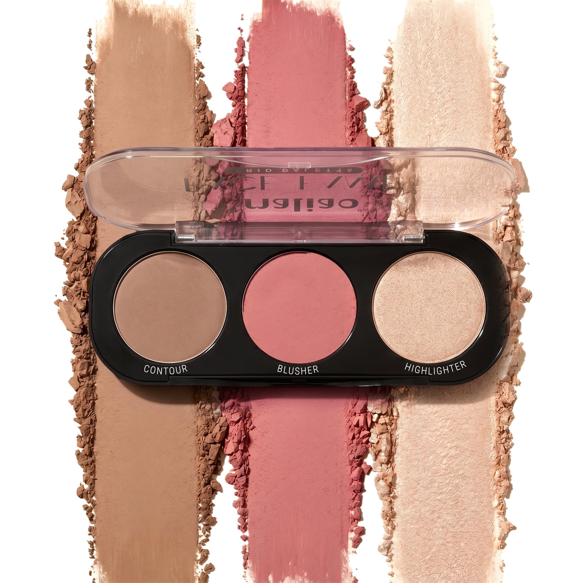 Maliao Face Fame Trio Palette-Blusher, Contour & Highlighter Face