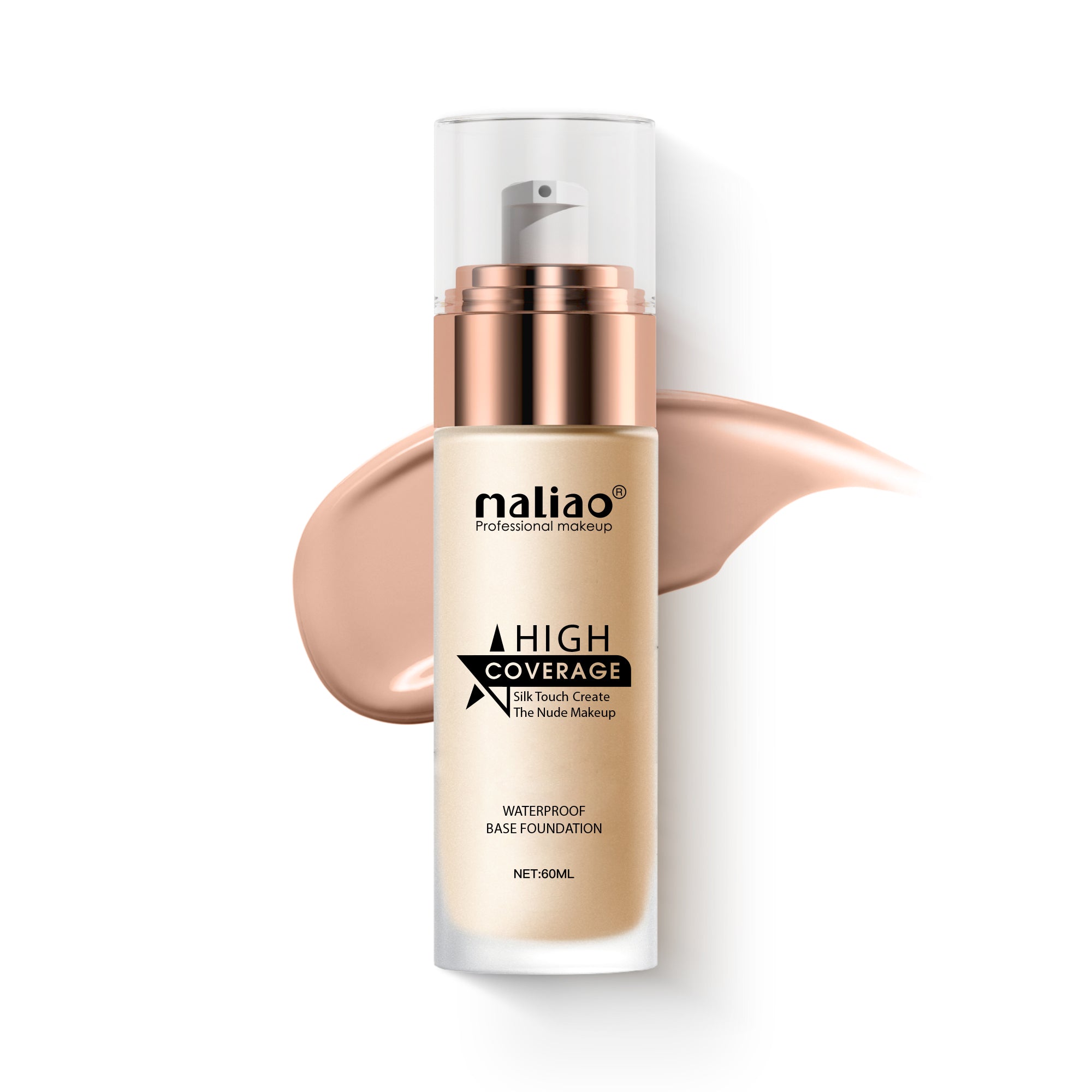 Maliao High Coverage Waterproof Base Foundation - Flawless All-Day Wear Face