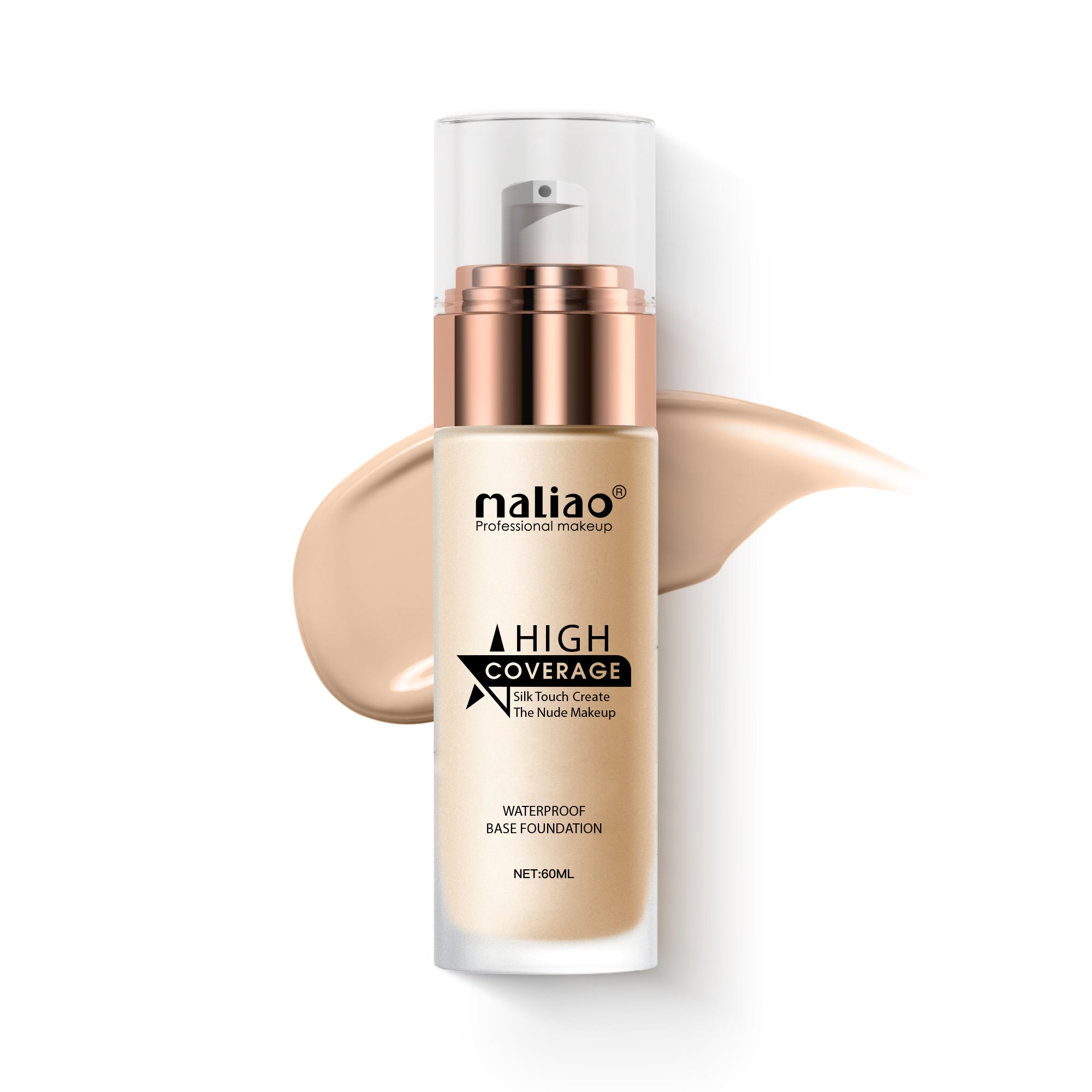 Maliao High Coverage Waterproof Base Foundation - Flawless All-Day Wear Face
