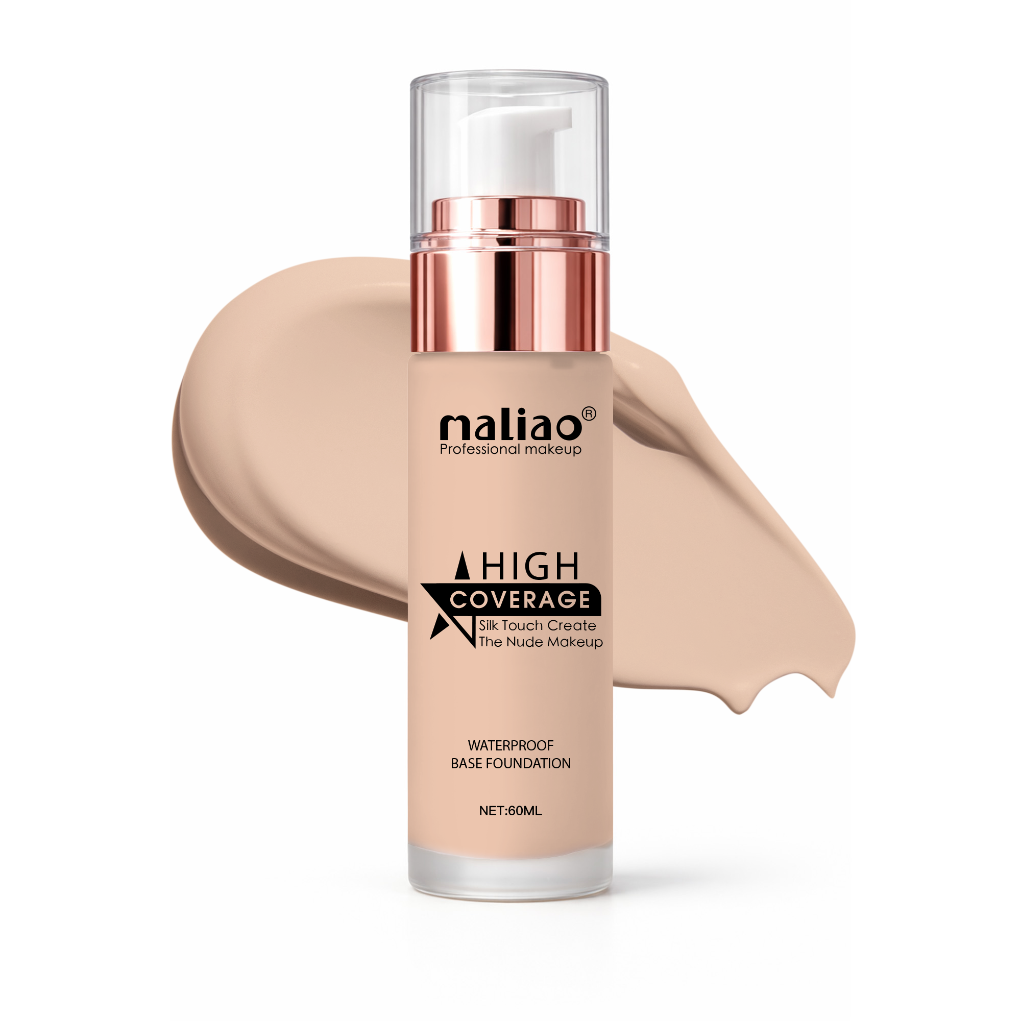 Maliao High Coverage Waterproof Base Foundation - Flawless All-Day Wear Face