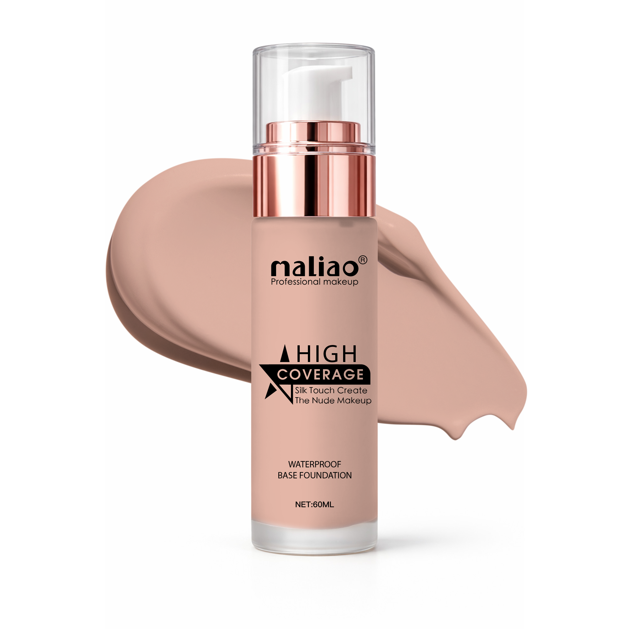 Maliao High Coverage Waterproof Base Foundation - Flawless All-Day Wear Face