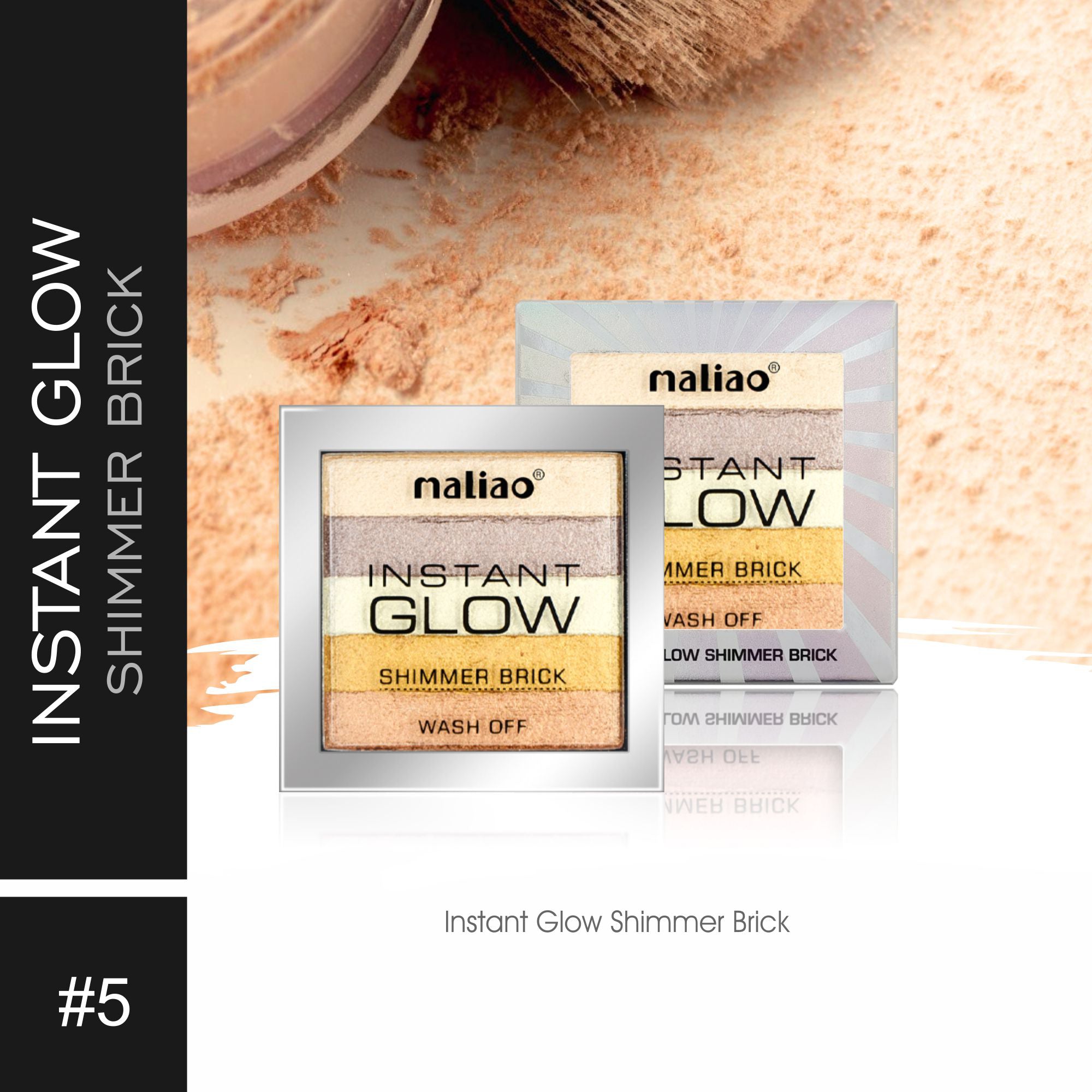 Maliao Shimmer Brick Instant Glow - Unveil Your Inner Radiance with Multi-Dimensional Shimmer - Maliao Makeup