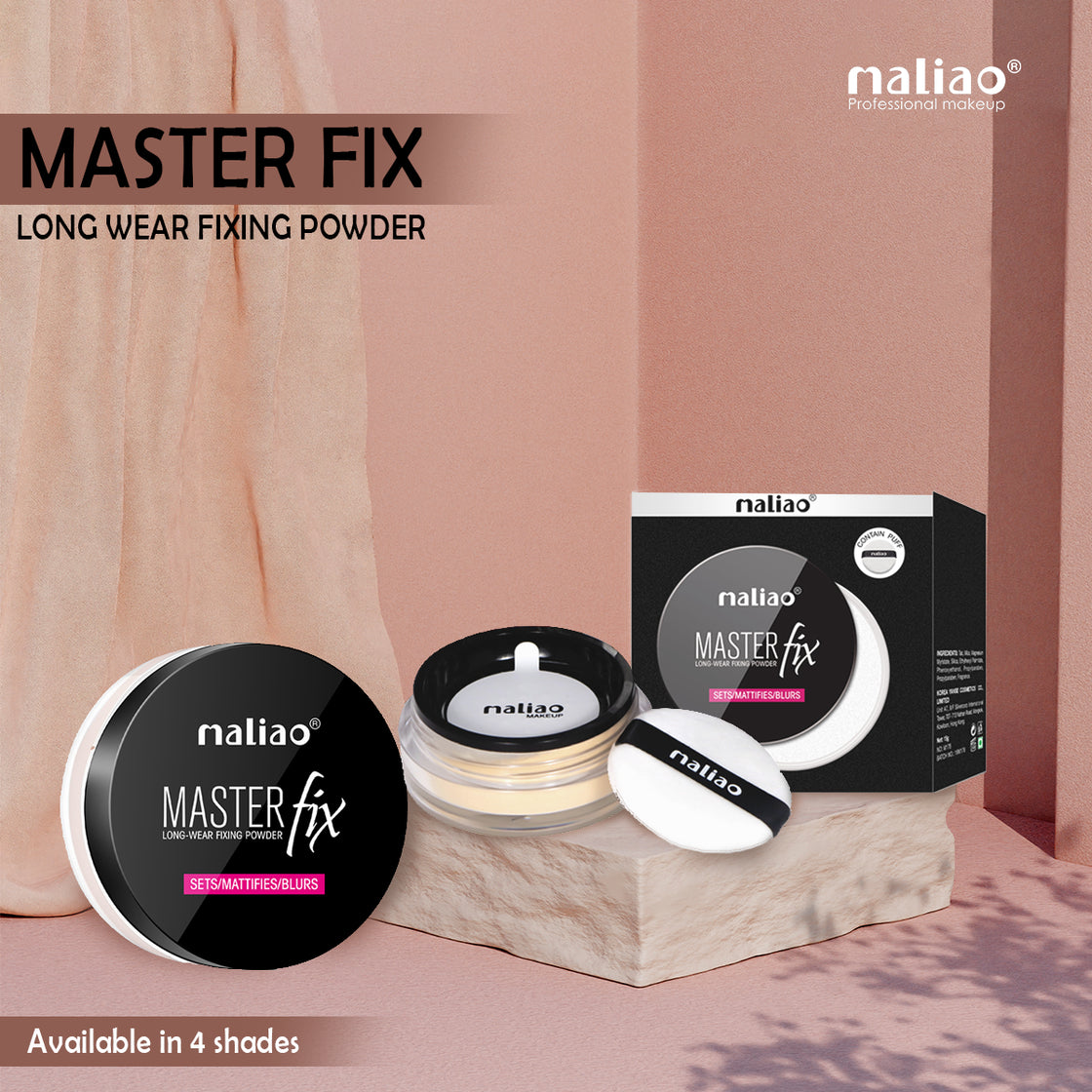 Maliao Master Fix Long Wear Compact Powder - Smooth Finish for All-Day Beauty Maliao Professional Makeup