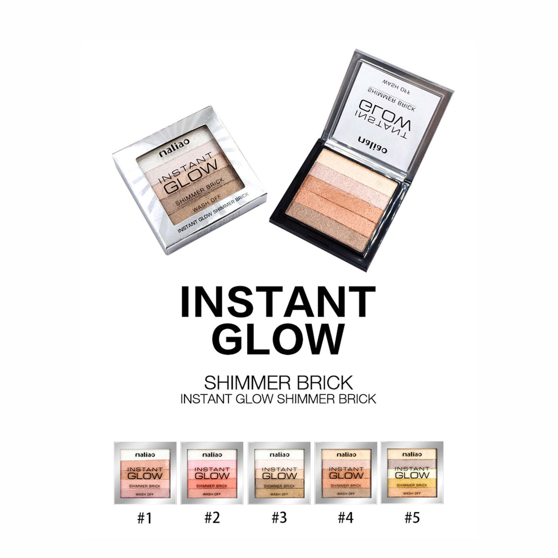 Maliao Instant Glow Shimmer Brick Wash-Off Powder Maliao Professional Makeup