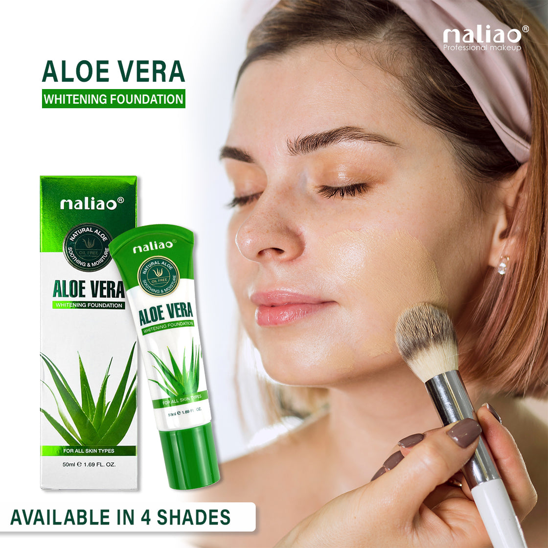 Maliao ALOE VERA WHITENING Foundation - Radiant and Nourishing Coverage - Maliao Makeup