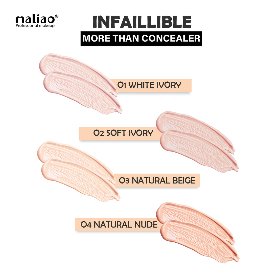 Maliao Infallible More Than Concealer - Flawless Coverage - Maliao Makeup