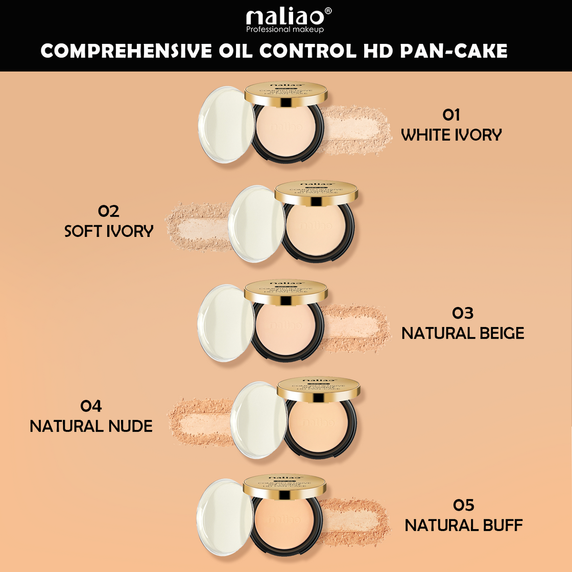 Maliao Comprehensive Oil Control HD Pan-Cake - Your Ultimate Solution for Flawless, Matte Skin - Maliao Makeup