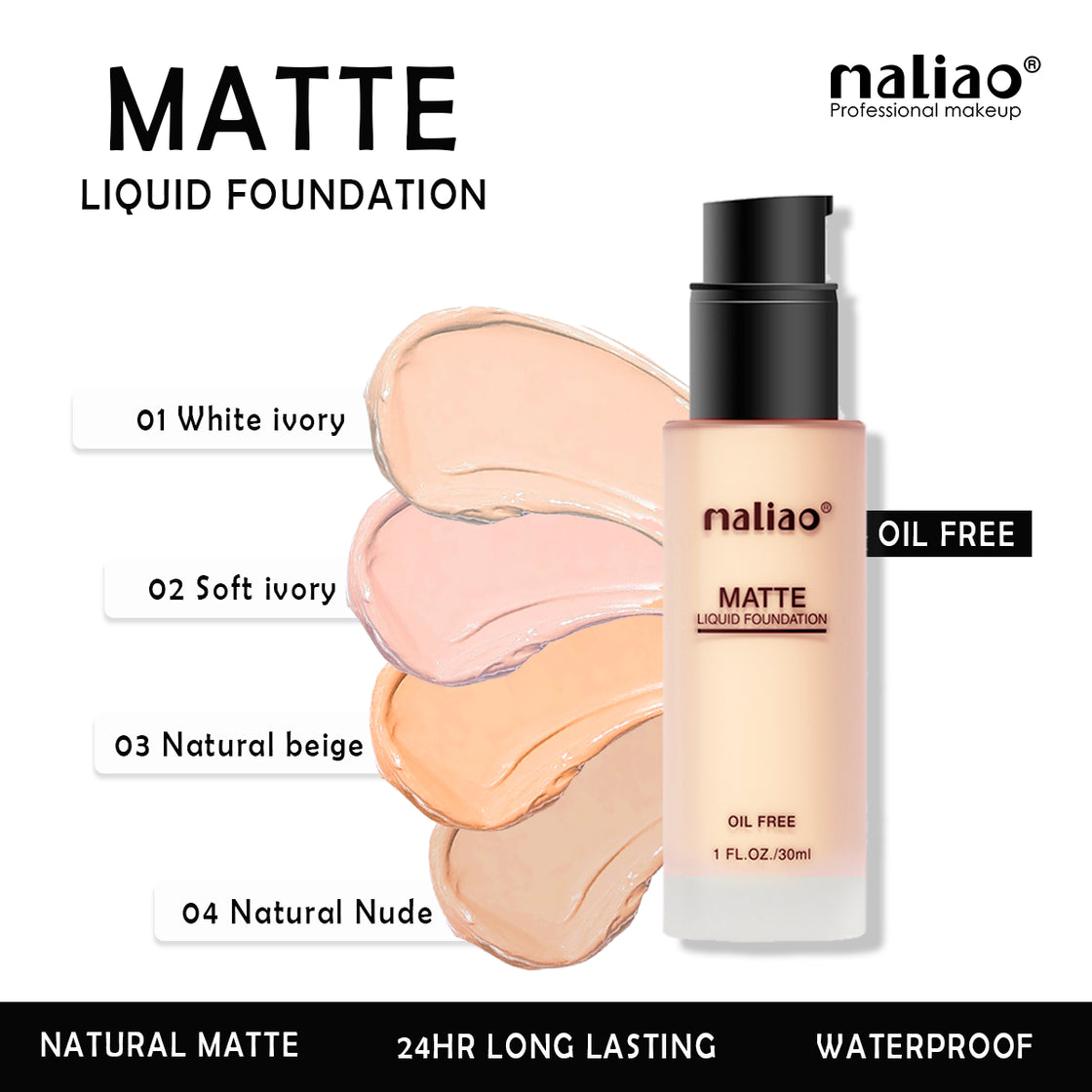 Maliao Matte Liquid Foundation Oil-Free - Effortless Perfection for a Shine-Free Finish - Maliao Makeup