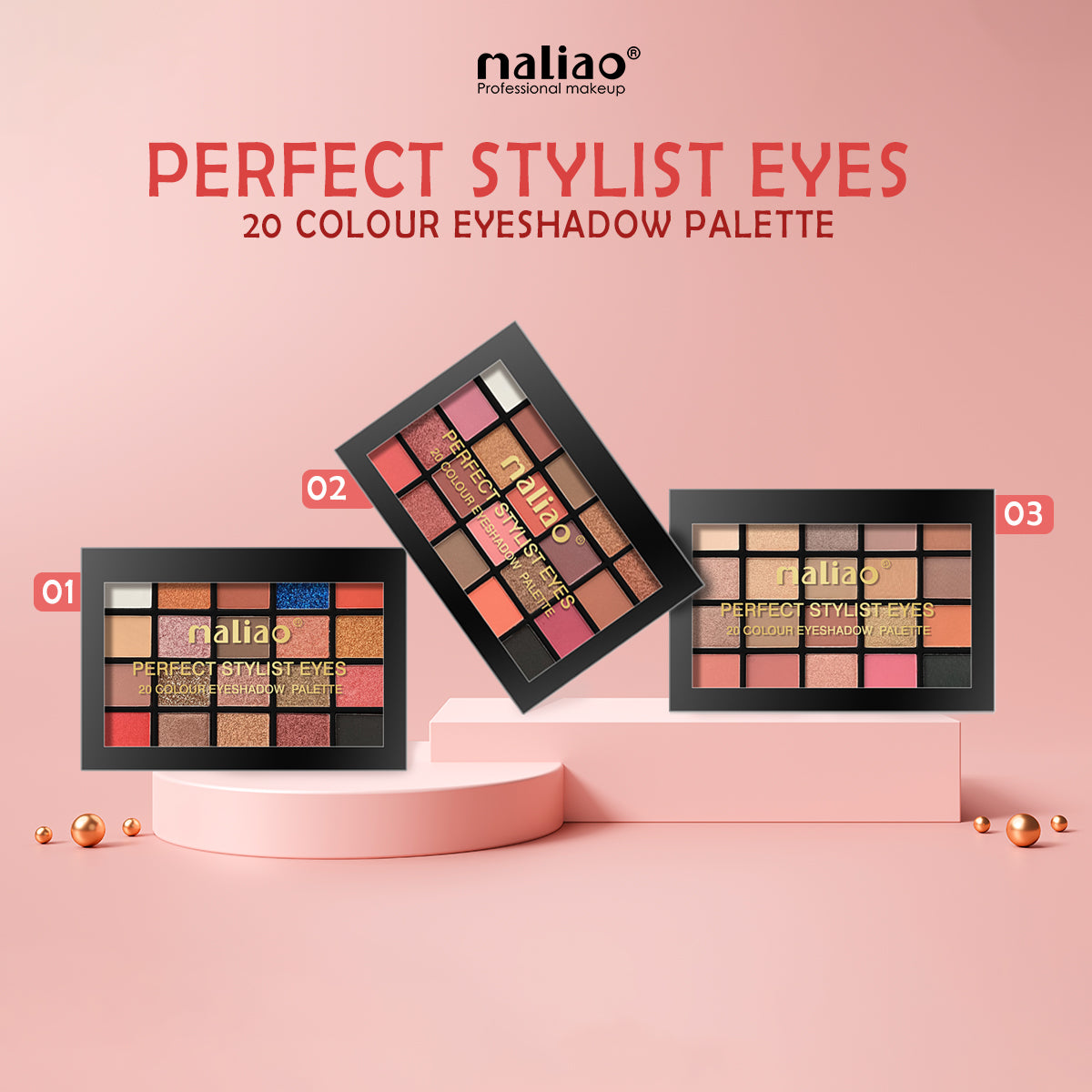 Maliao Perfect Stylist Eyes 20-Color Eyeshadow Palette - Maliao Makeup