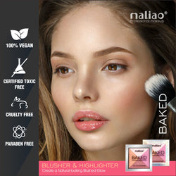 Maliao BakedBLUSHr & Highlighter - Radiant Glow | Long-Lasting, Smooth Finish Face