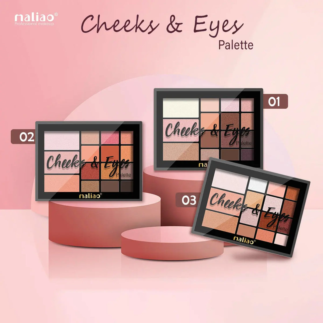 Maliao Eyes Palette & Cheeks - Versatile All-in-One Makeup Palette for Stunning Looks Maliao Professional Makeup