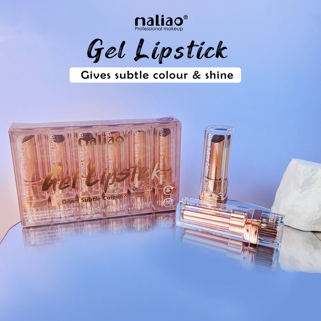 Maliao, MakeupEssentials, LipstickLover,24HourWear, SubtleColor, Shine, HydratingFormula, GelLipstick, LongLastingWear, 