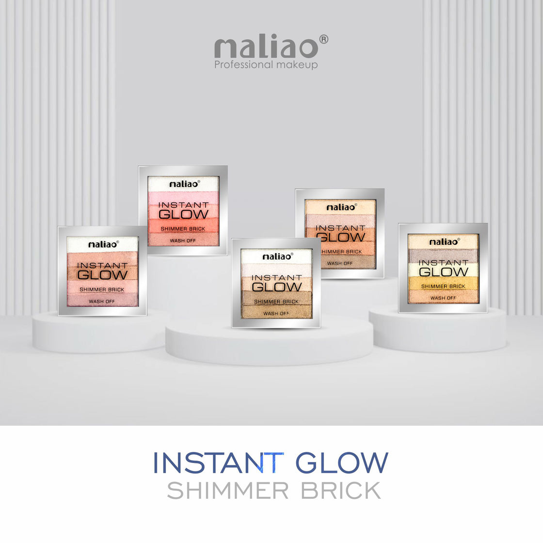 Maliao Instant Glow Shimmer Brick Wash-Off Powder Face