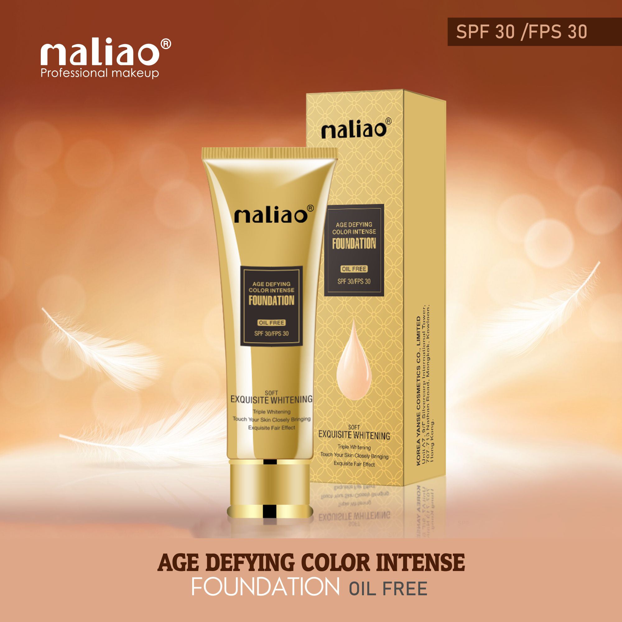 Maliao Age Defying Foundation: Full Coverage, Anti-Aging, Matte Finish Maliao Professional Makeup