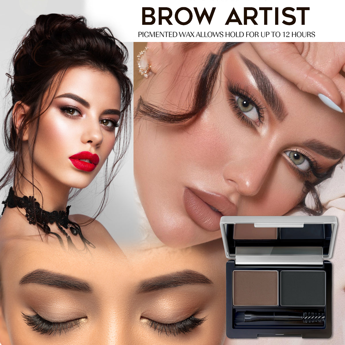 Maliao Brow Artist Genius Kit - Pigmented Wax for Perfect Eyebrows with 12-Hour Hold Maliao Professional Makeup