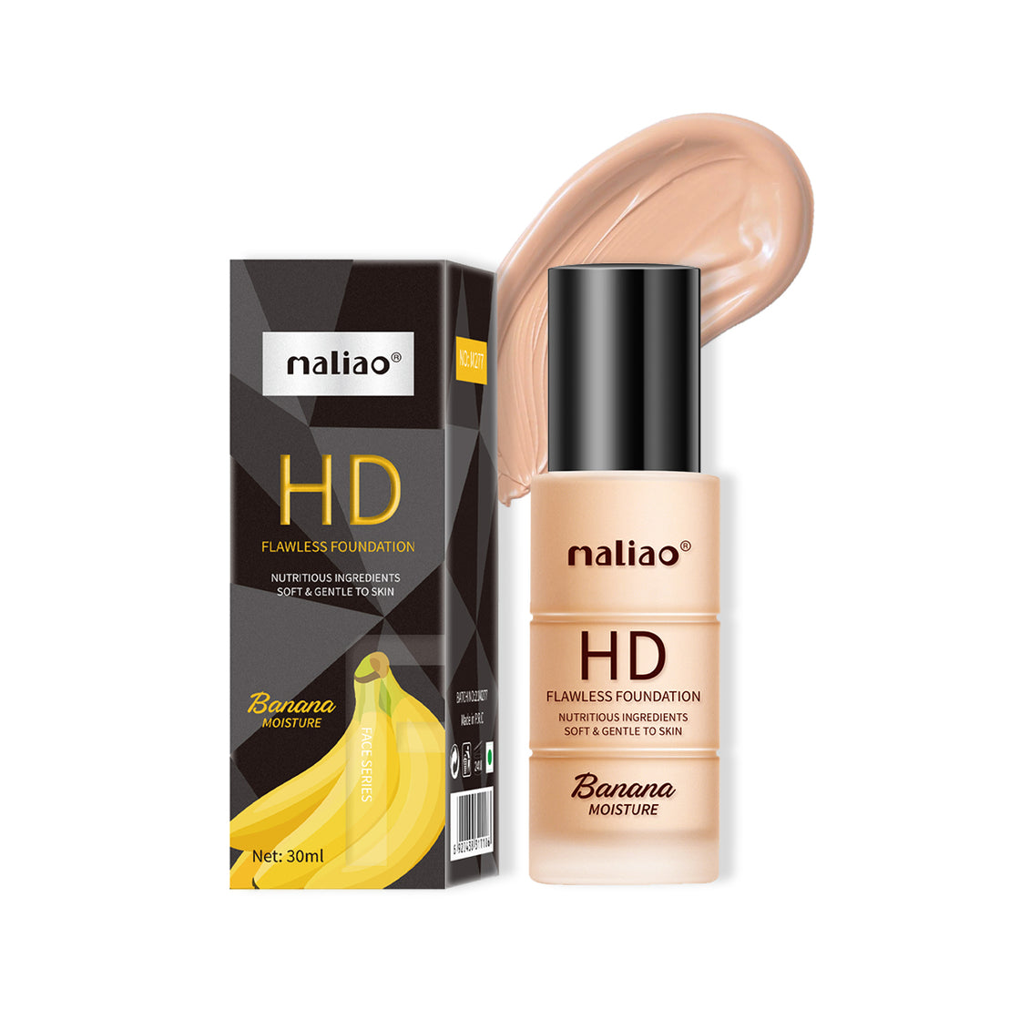 Maliao HD Banana Foundation - Flawless Finish with Moisture Boost for Face Makeup - Maliao Makeup