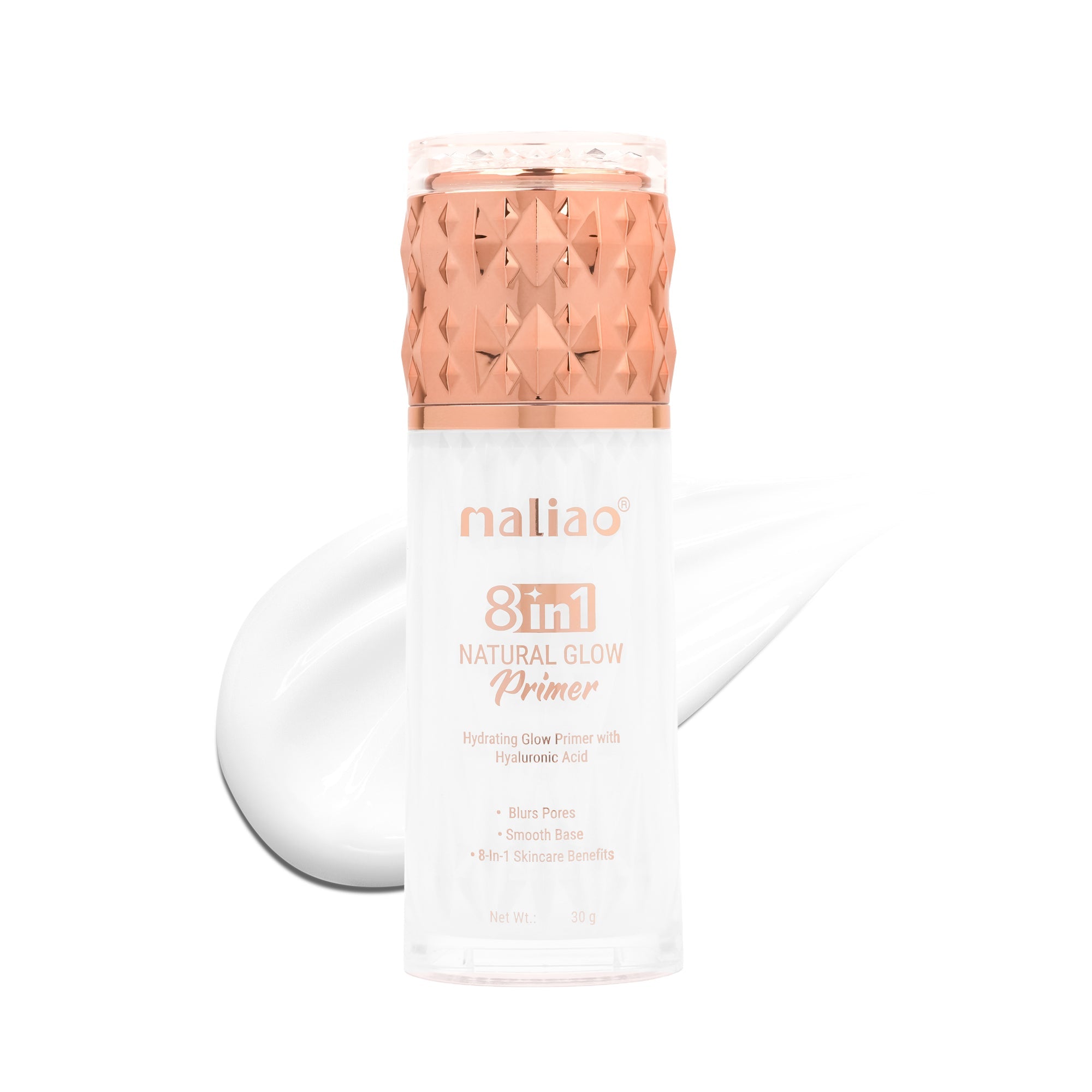 Maliao Natural Glow+ Primer - Skincare & Moisturizing Base with SPF 30 PA+++ Face