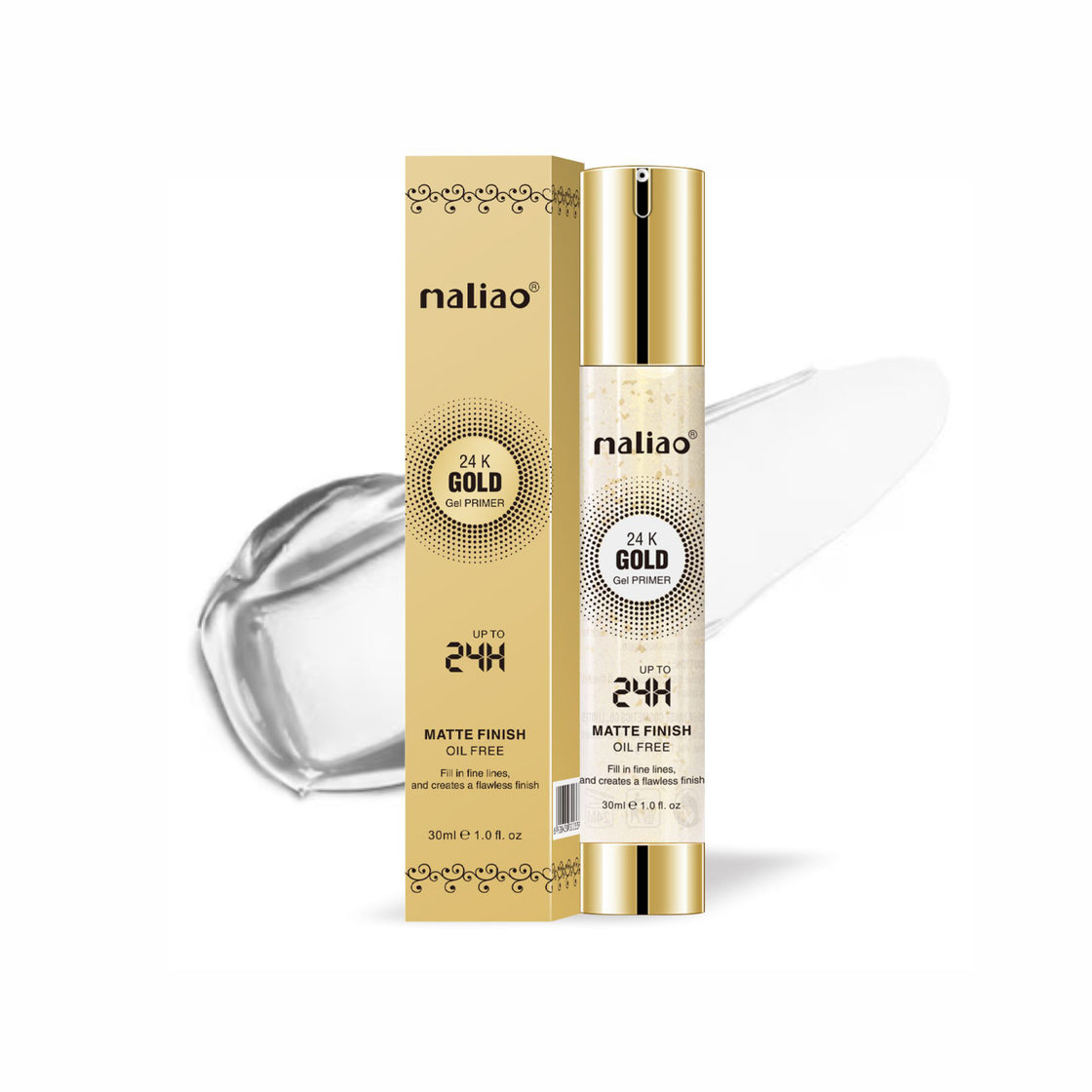 MALIAO 24K Gold Gel Matte Finish Oil-Free Primer - Flawless Base for Lasting Beauty - Maliao Makeup