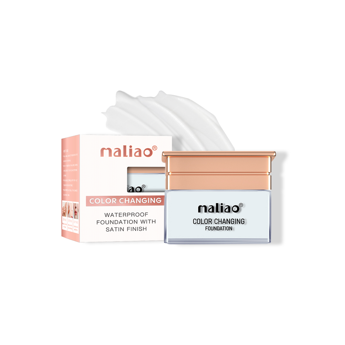 Maliao Colour Changing Waterproof Foundation with Satin Finish - Long-Lasting Beauty Maliao Professional Makeup