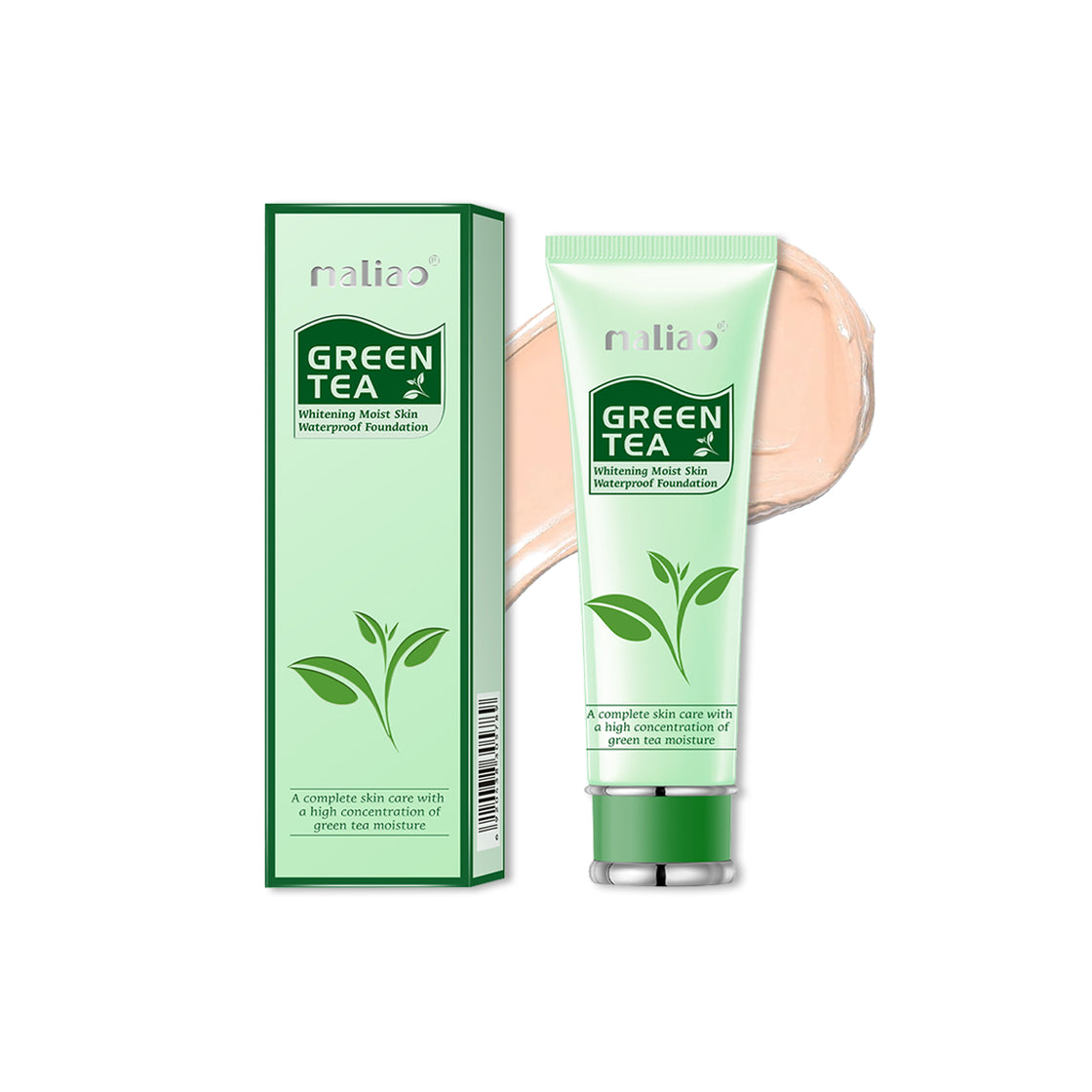 Maliao Green Tea Whitening Moist Skin Waterproof Foundation - Maliao Makeup