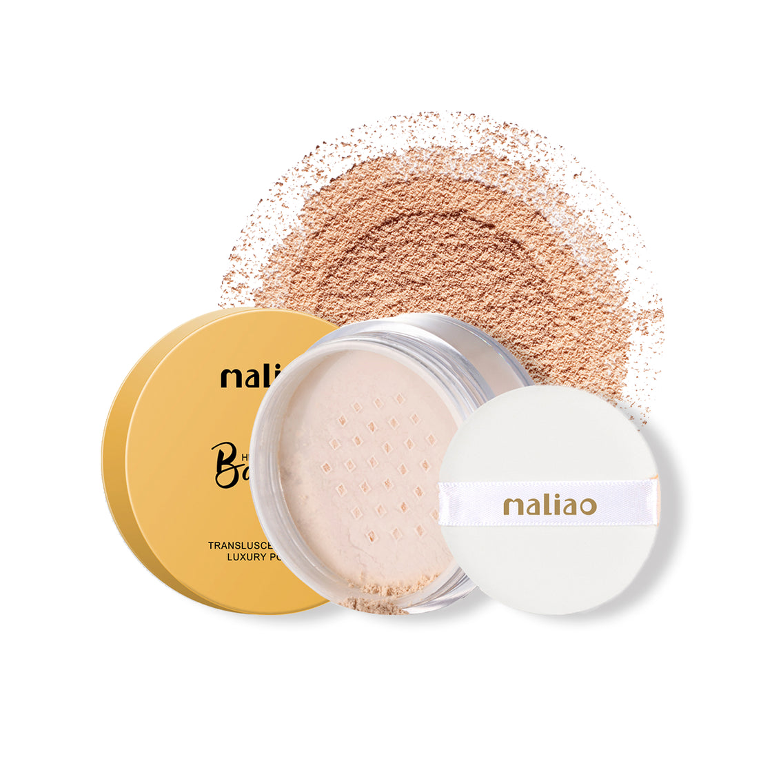 Maliao Luxury HD Banana Compact Powder - Perfecting Radiance for Flawless Skin - Maliao Makeup