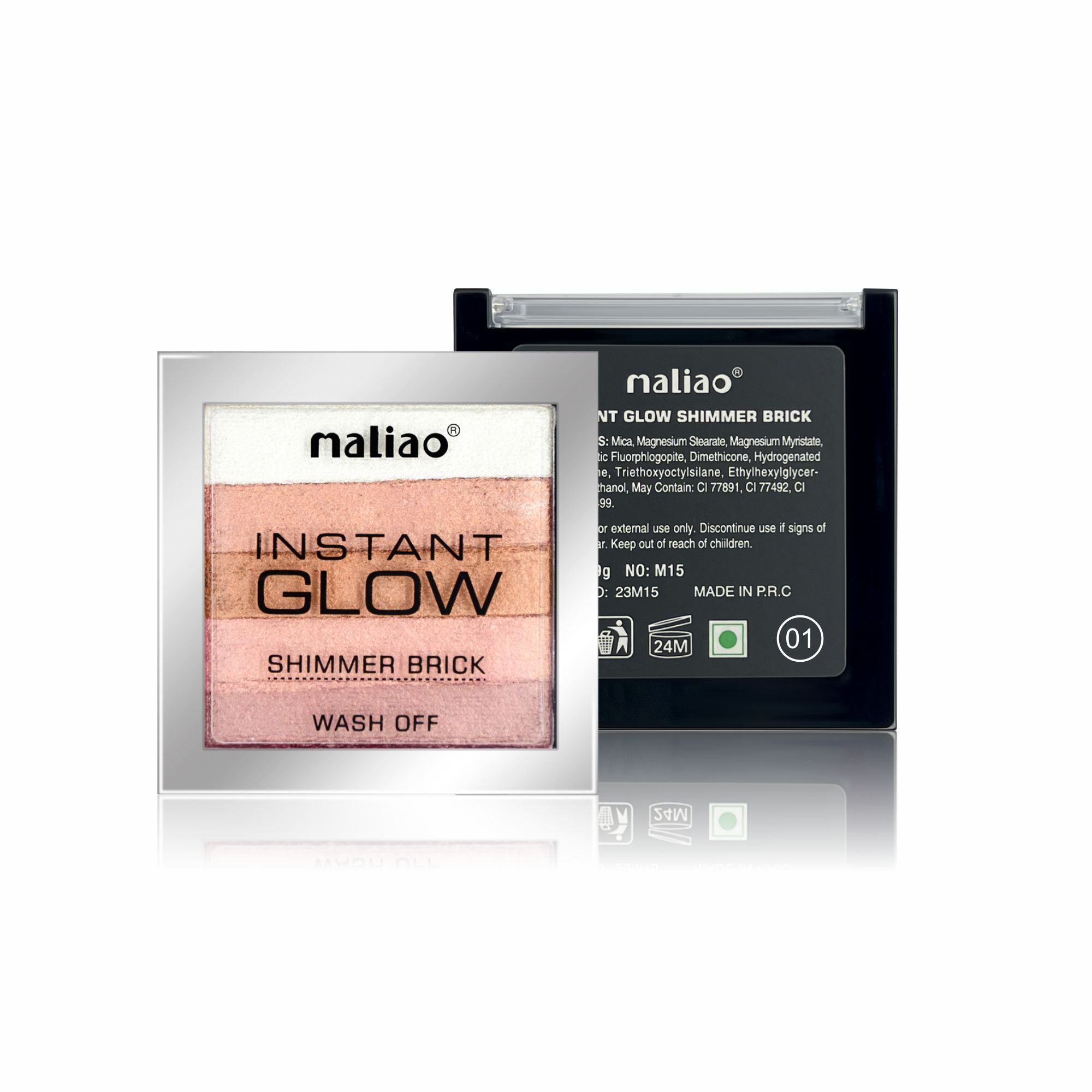 Maliao Instant Glow Shimmer Brick Wash-Off Powder Face