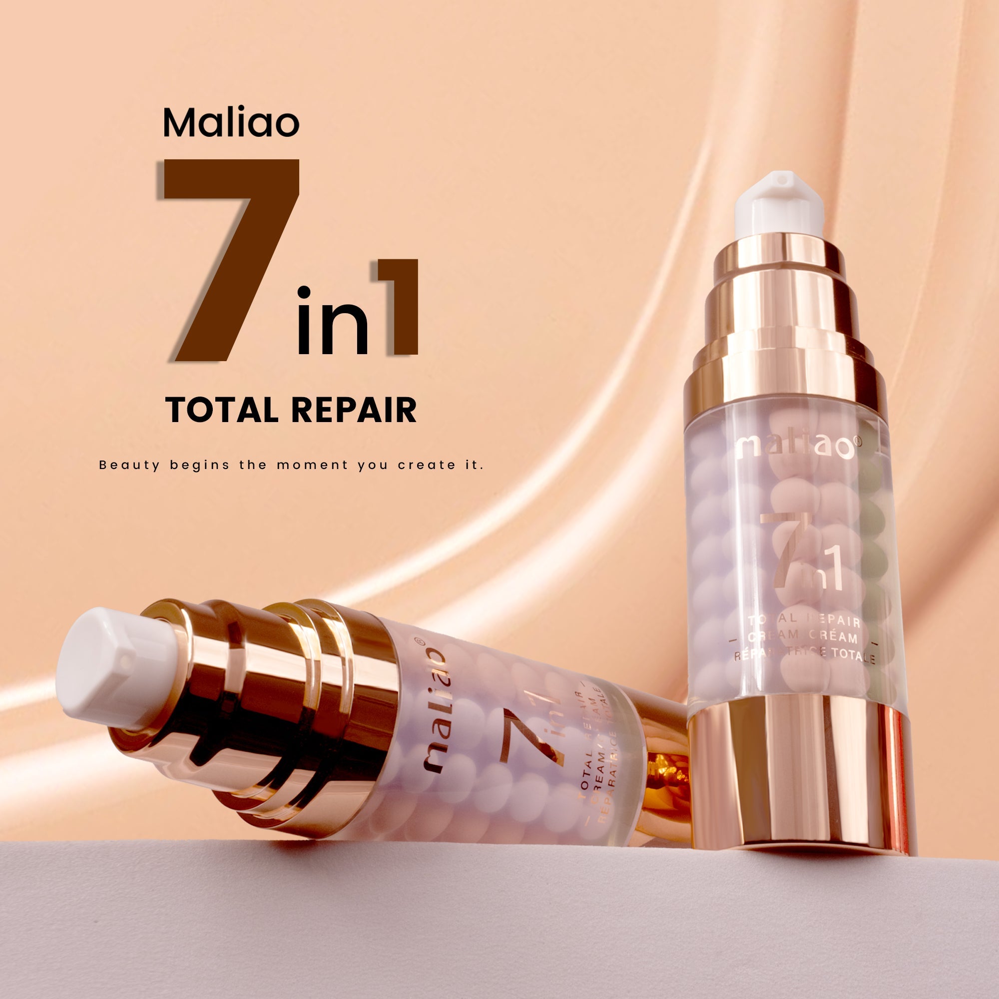 Maliao 7-in-1 Total Repair Matte Primer - Pore Minimizing, Long-Lasting Makeup Base Face