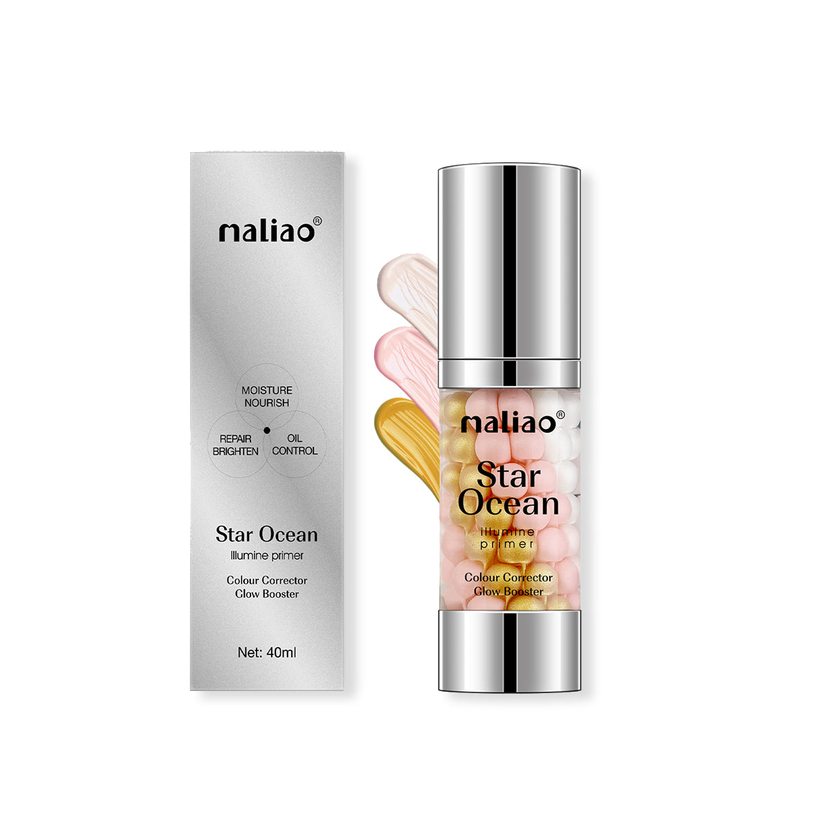Maliao Star Ocean Illumine Primer - Colour Corrector & Glow Booster for Radiant Skin Maliao Professional Makeup