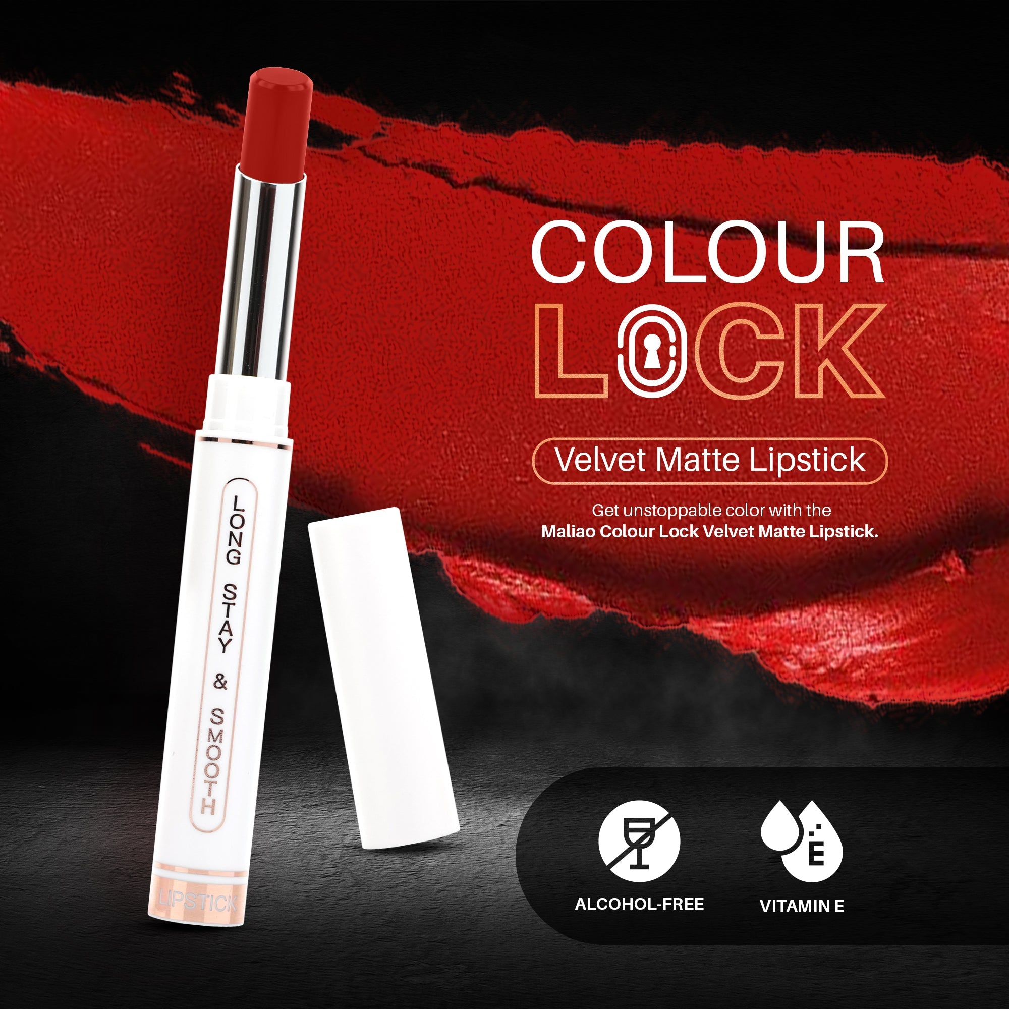 Maliao Non-Transfer Long Stay & Smooth Lipstick Lip