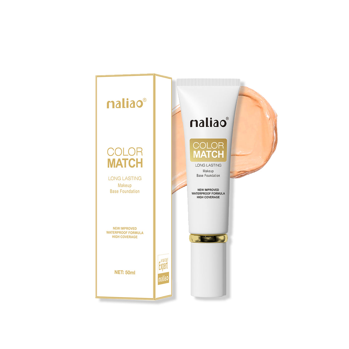 Maliao Color Match Long-Lasting Makeup Base Foundation Face