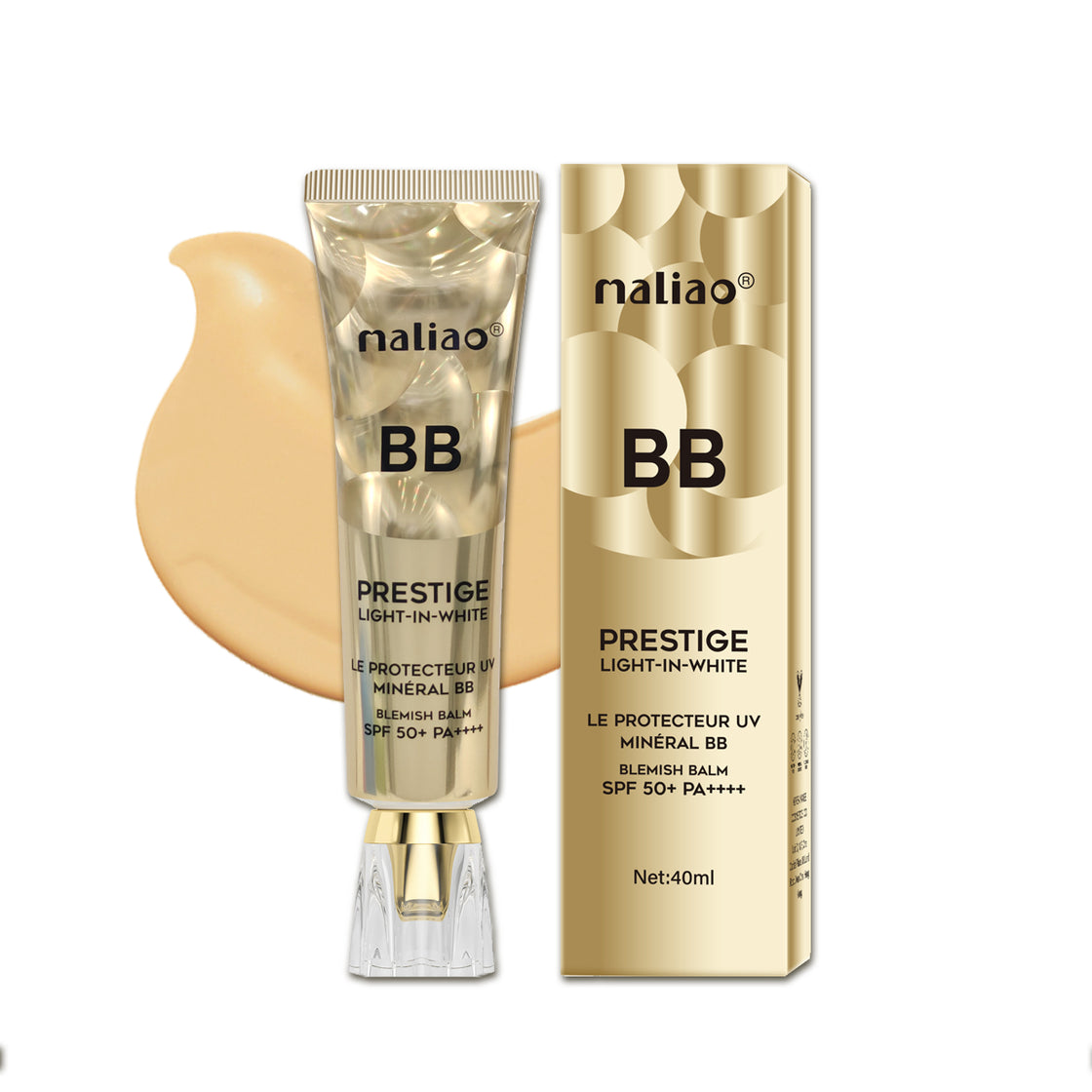 Maliao BB Prestige Light-in-White - Ultimate Protection, Correction & Illumination Maliao Professional Makeup