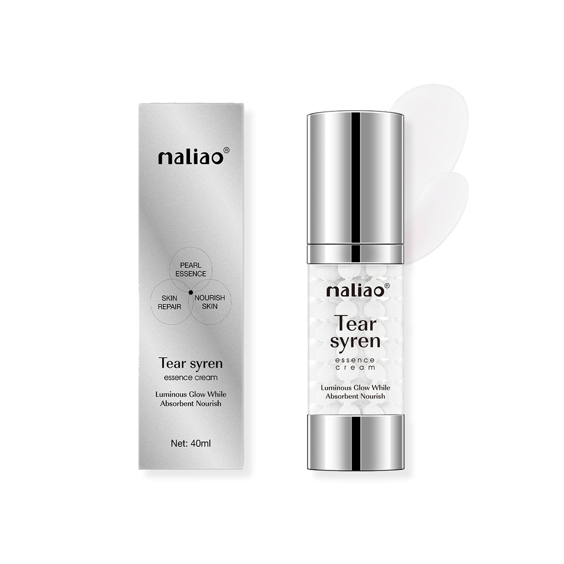 Maliao Luminous Glow Tear Syren Essence Cream - Radiance and Hydration for All Skin Types - Maliao Makeup