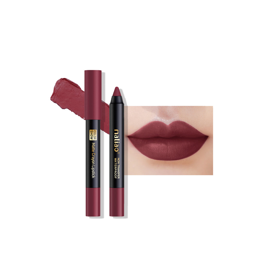 Maliao Matte Crayon Lipstick - 6-in-1 Non-Transfer Waterproof Color Show - Maliao Makeup