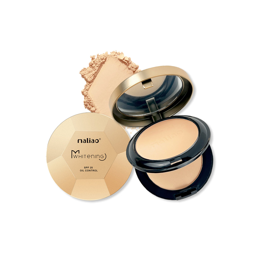 Maliao, Matte Finish, Whitening Compact Powder, Maliao Whitening Compact Powder SPF 25 Oil Control PowderOil Control Powder, SPF 25