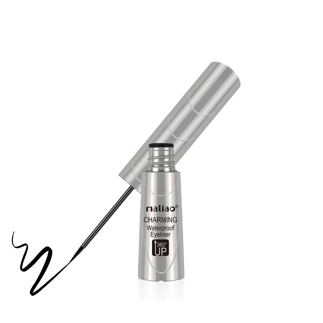 Maliao Charming Liquid Waterproof Super Eyeliner, Black - Long-Lasting Precision for Stunning Eyes Face