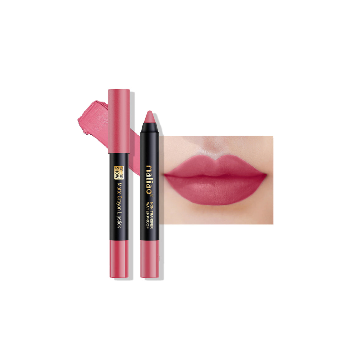 Maliao Matte Crayon Lipstick - 6-in-1 Non-Transfer Waterproof Color Show - Maliao Makeup