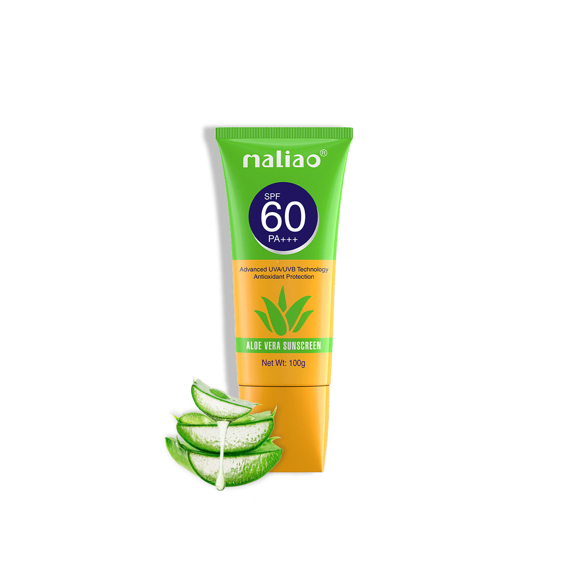 Maliao Aloe Vera Sunscreen SPF 60 PA+++ - Ultimate Sun Protection for Your Skin - Maliao Makeup