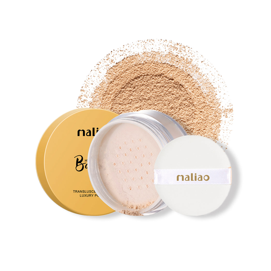 Maliao Luxury HD Banana Compact Powder - Perfecting Radiance for Flawless Skin - Maliao Makeup